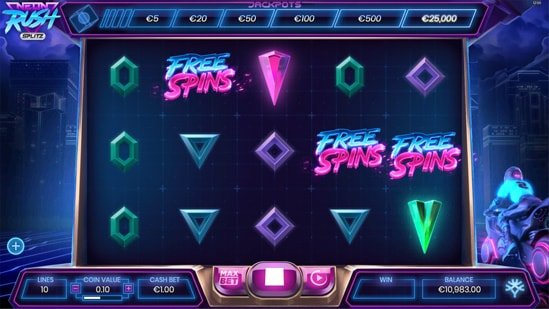 Neon Rush video slot com alta volatilidade no cassino online Jili707